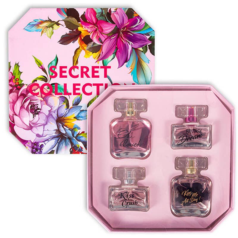 Women's 4pcs Coffret Set SECRET  Perfume & Lotion